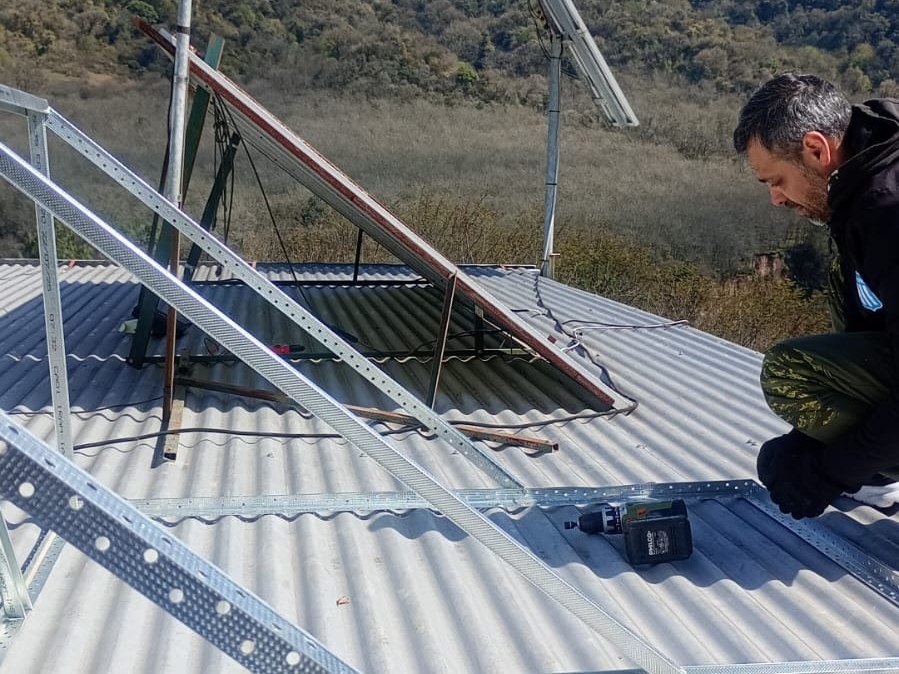 Armado de la estructura de los paneles