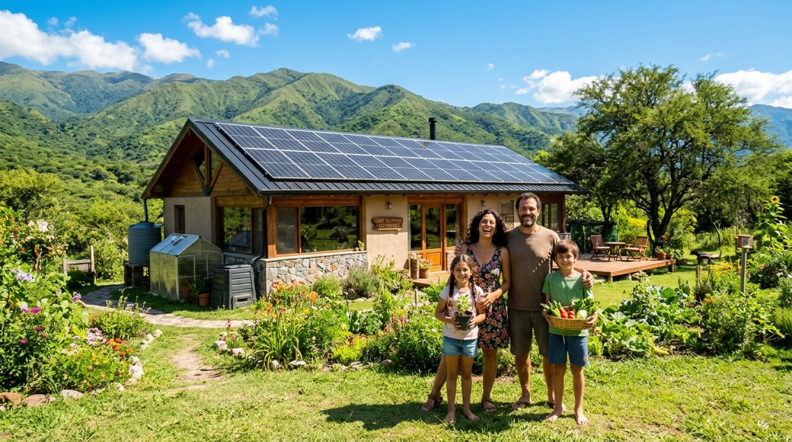 Paneles solares de una obra de UV Energía Solar